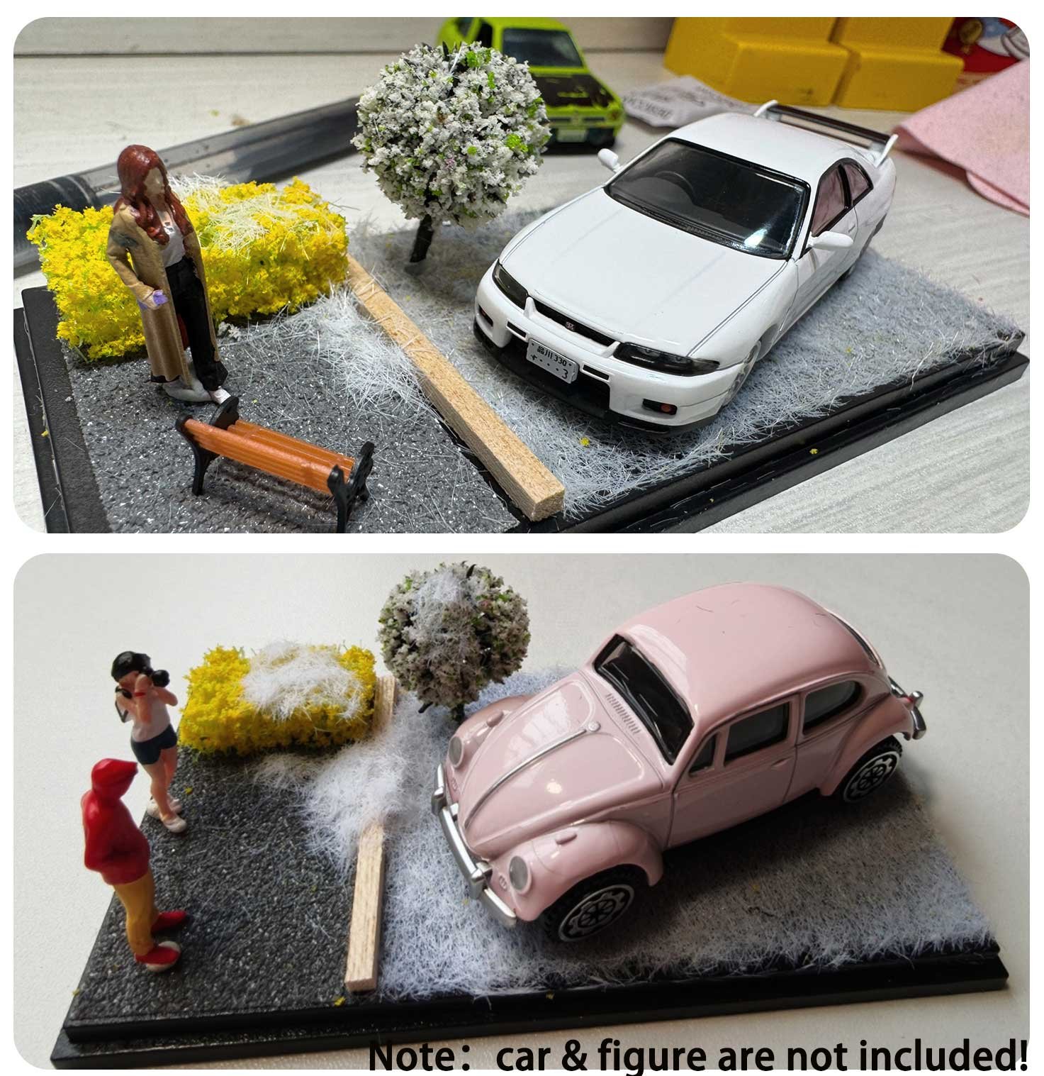 Otypus 1/64 Scale diecast Display Case- Clear Storage Case with Realistic Urban Road Scene for 1:64 Model Cars-winter - Image 3