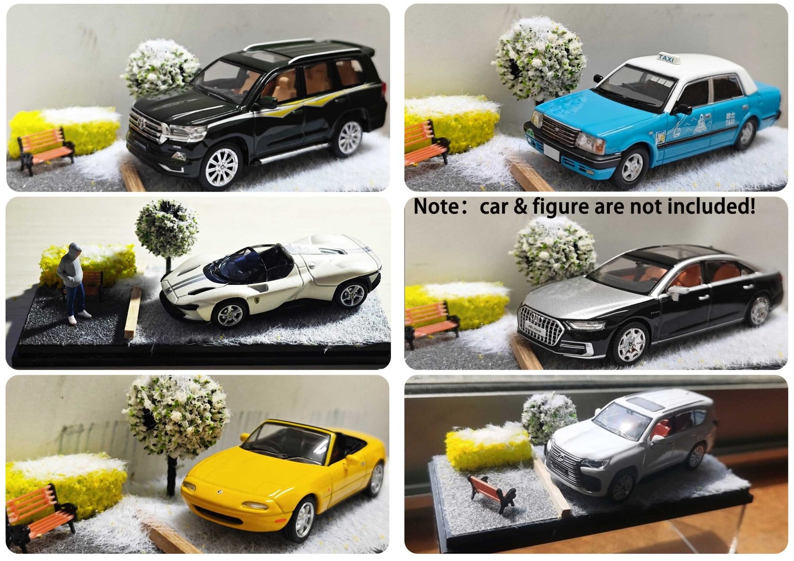 Otypus 1/64 Scale diecast Display Case- Clear Storage Case with Realistic Urban Road Scene for 1:64 Model Cars-winter - Image 2