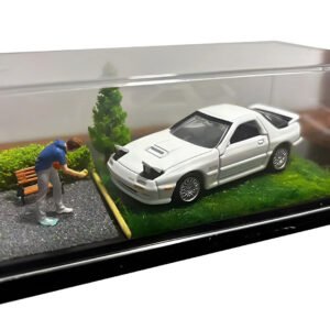 Otypus 1/64 Scale diecast Display Case- Clear Storage Case with Realistic Urban Road Scene for 1:64 Model Cars-Summer