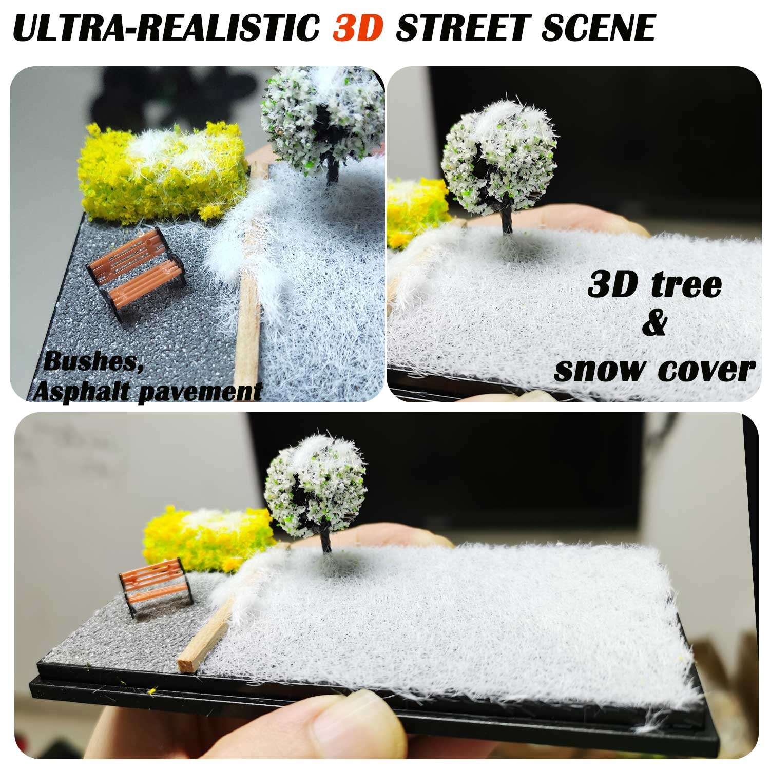 Otypus 1/64 Scale diecast Display Case- Clear Storage Case with Realistic Urban Road Scene for 1:64 Model Cars-winter - Image 5